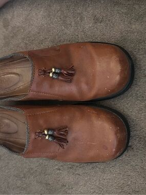 Ariat Brown Leather Tassel Mules